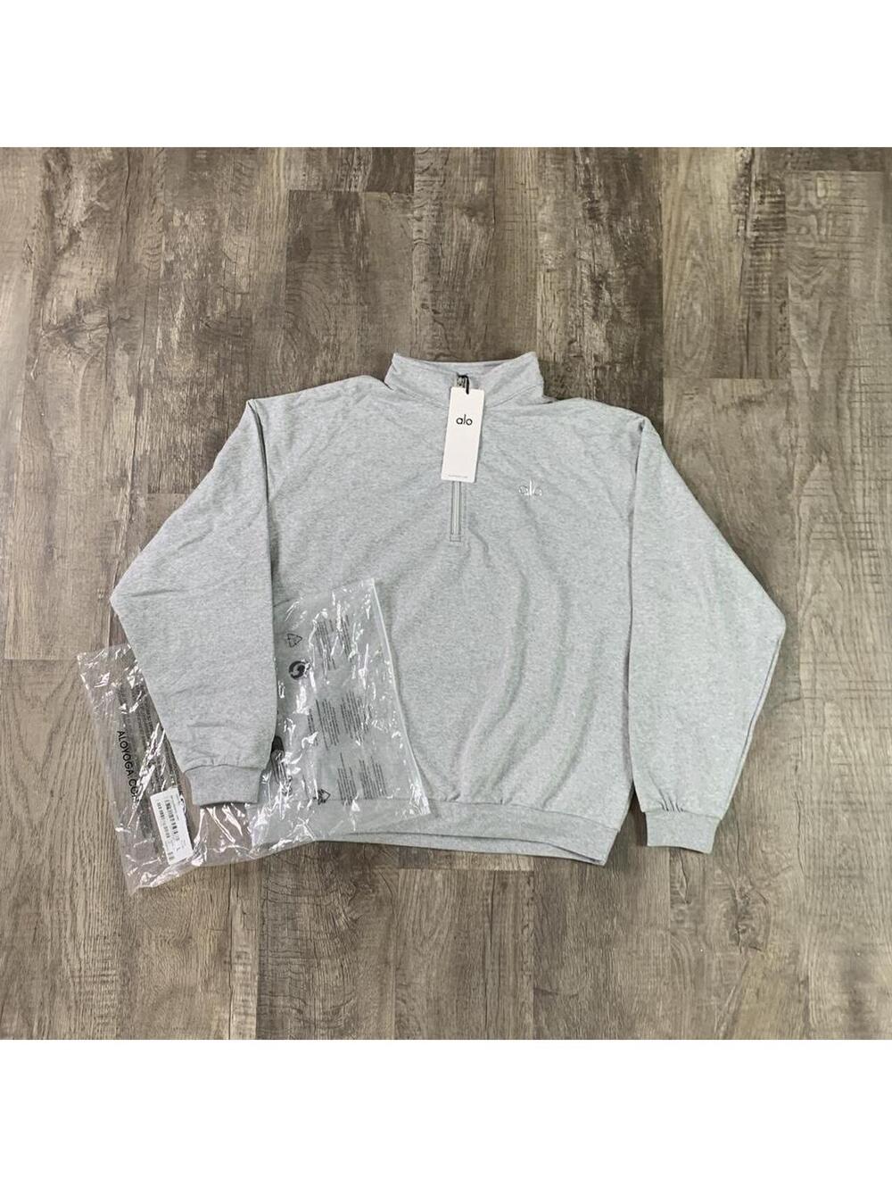 Alo Yoga Quarter-Zip Grey | Large